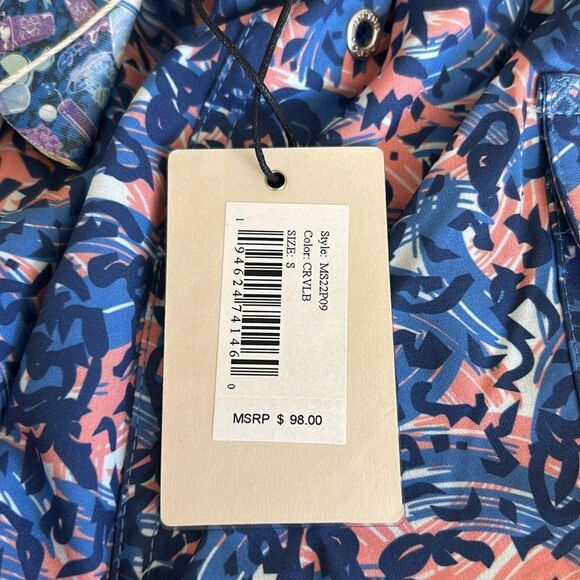 Peter Millar Men's Pink/Blue/Navy Seaside Print Swim Trunks, Size Small, NWT - Picture 9 of 11